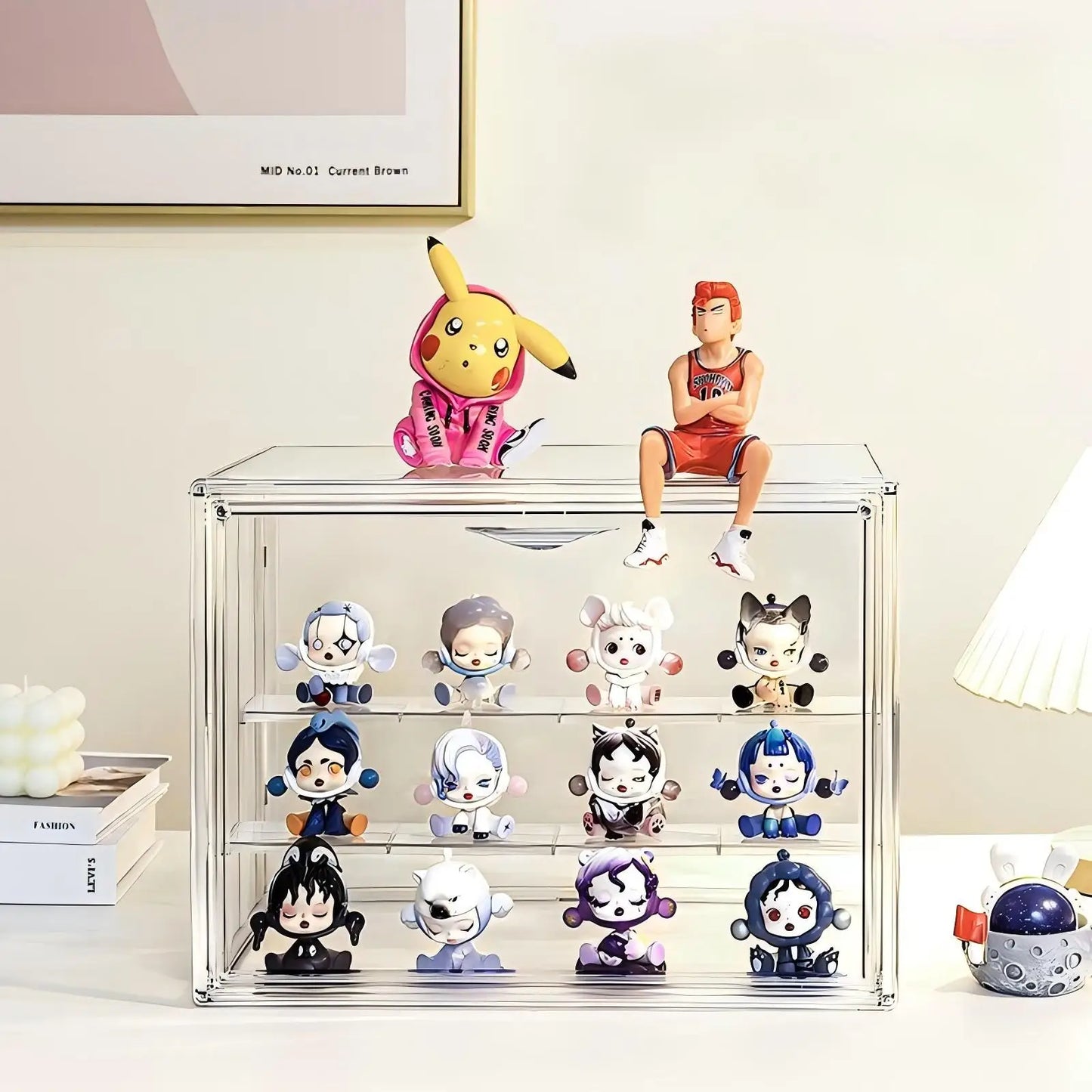 Acrylic Display Box Stackable Storage Case for Collectibles and Cosmetics
