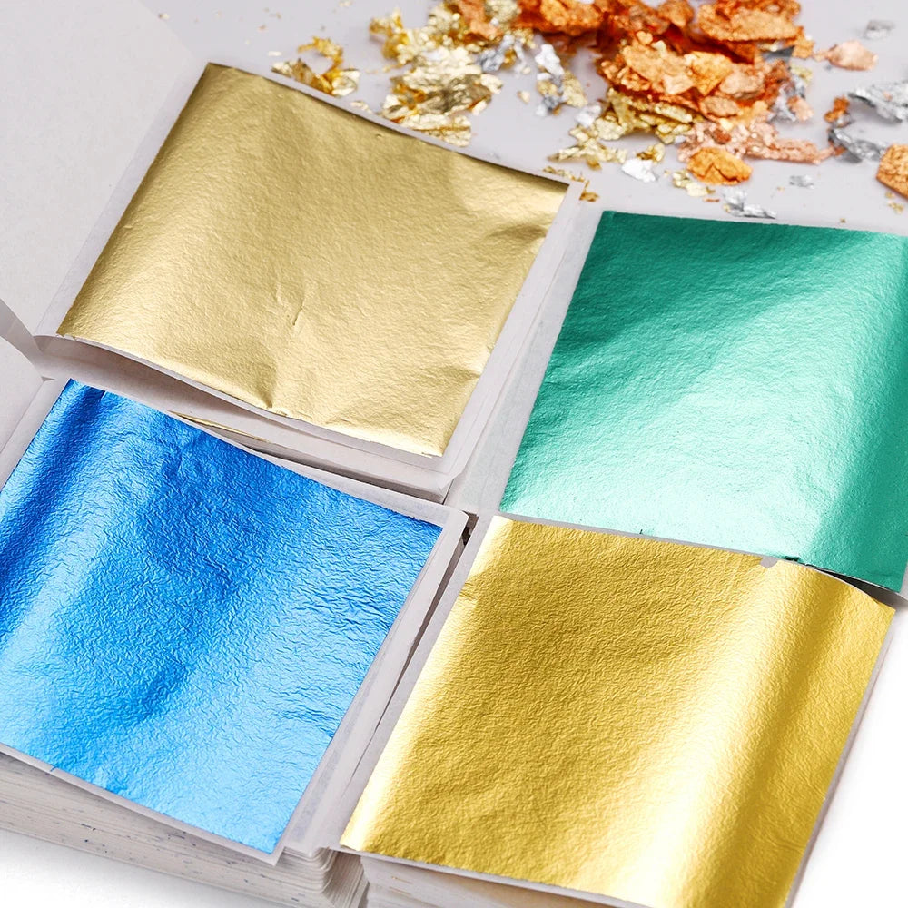 AGCFABS Imitation Gold Foil Paper Leaves For Resin Jewelry Making