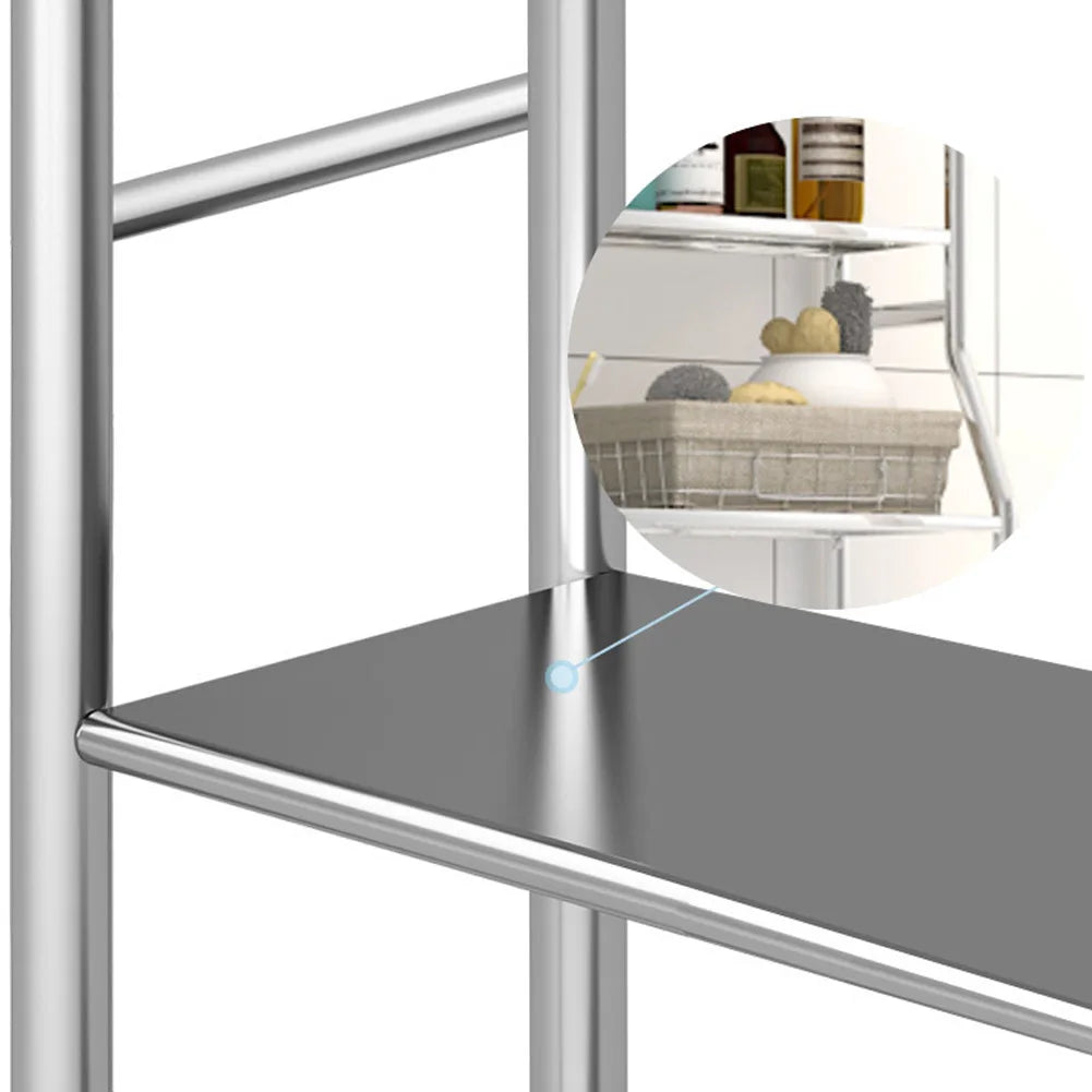 Studyset Over Toilet Storage Shelf Two Tier Freestanding Metal Organizer