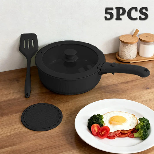 Nonstick Pots And Pans Set With Detachable Handle Induction Friendly