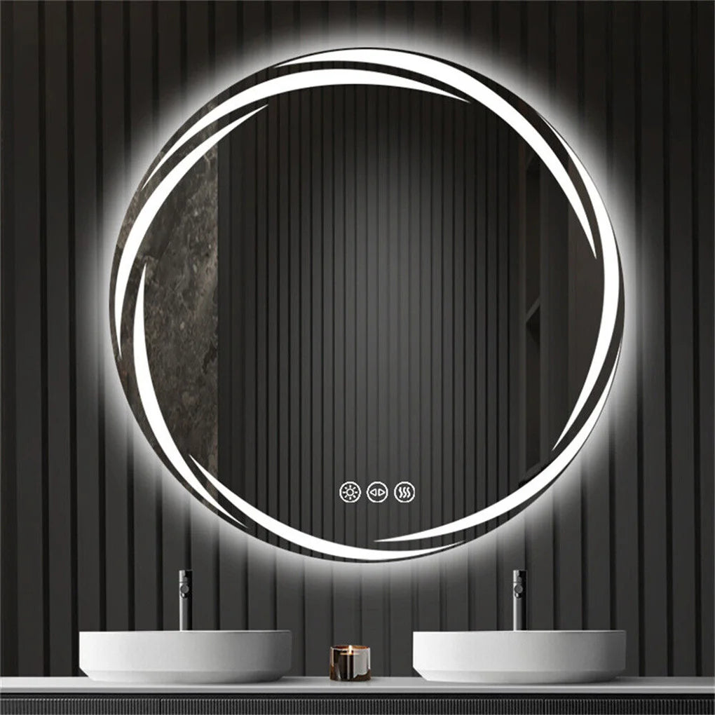 Anti Fog LED Round Vanity Mirror Backlit Shatterproof For Bathrooms