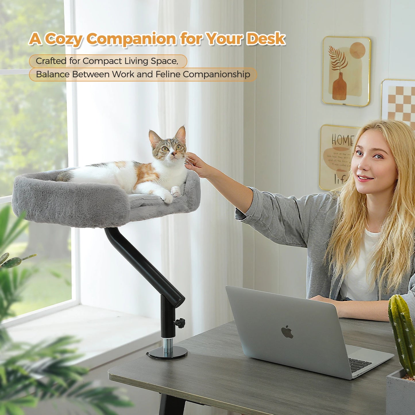 PAWZ Road Cat Desk Bed 360 Degree Rotatable Hammock