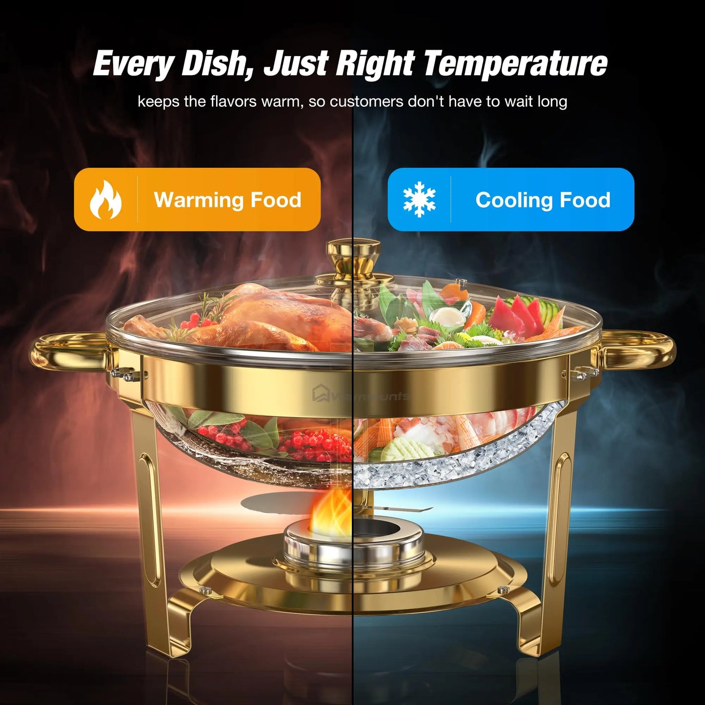 Chafing Dishes Buffet Set Stainless Steel Two To Four Pack