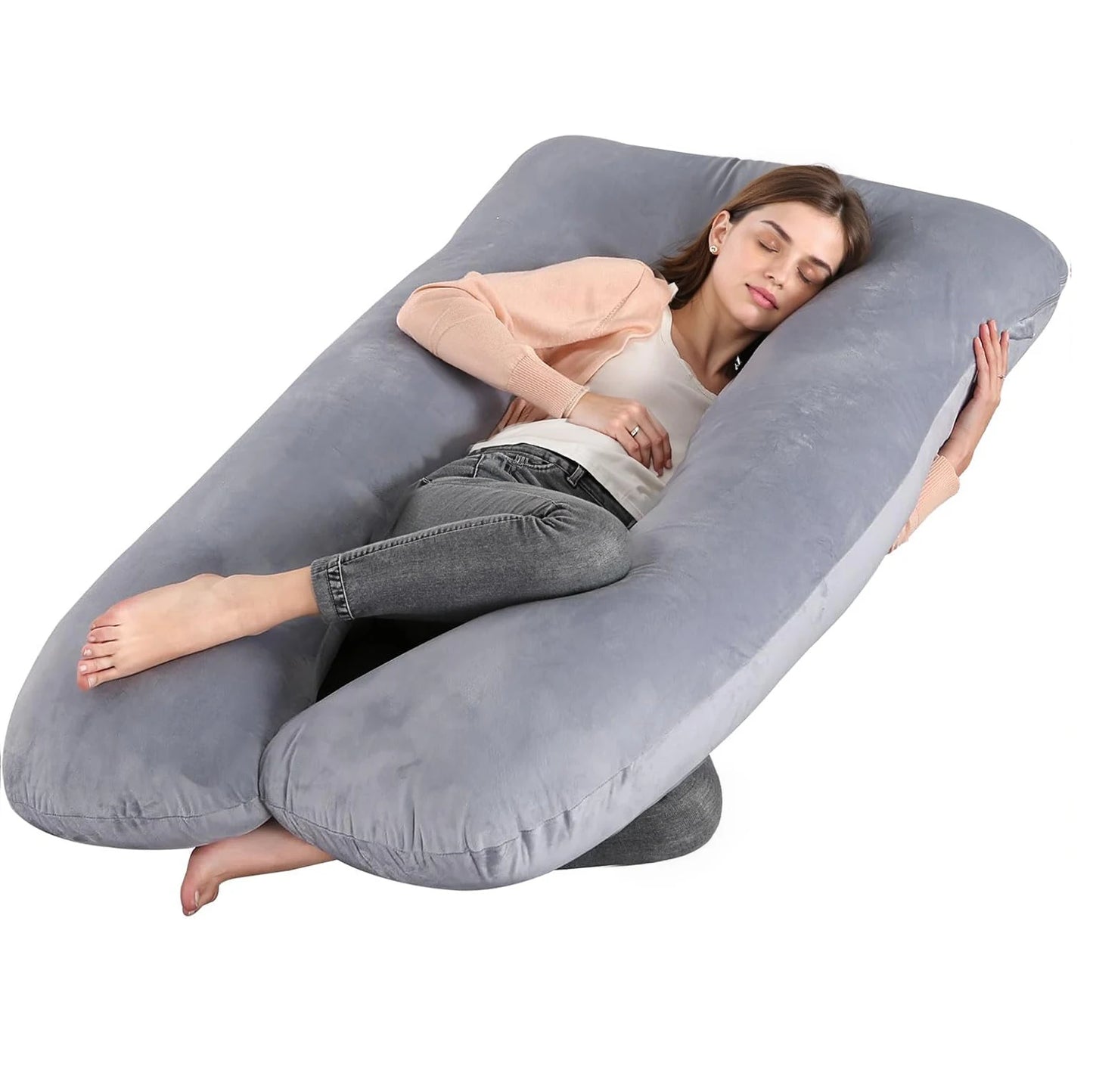 G Shaped Full Body Maternity Pillow With Removable Cover Pregnancy