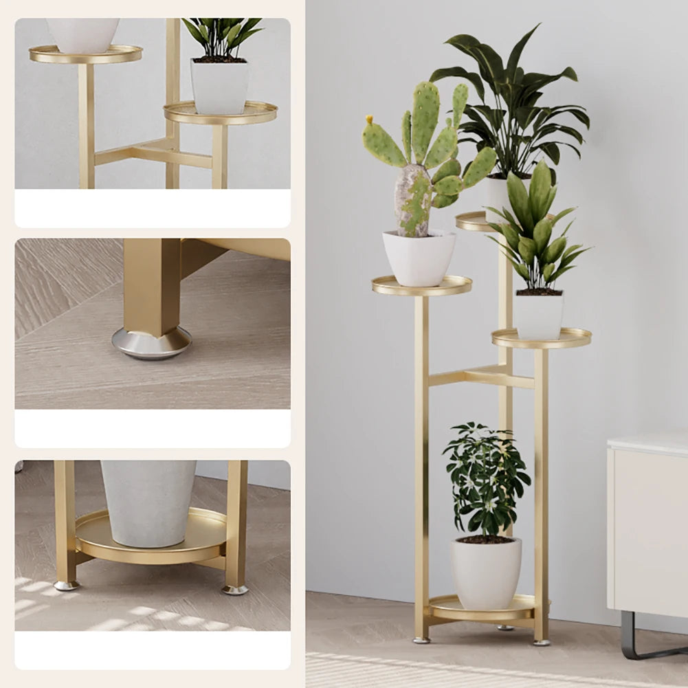 TWISTER.CK Tiered Metal Plant Stand 5-Tier Corner Planter Shelf