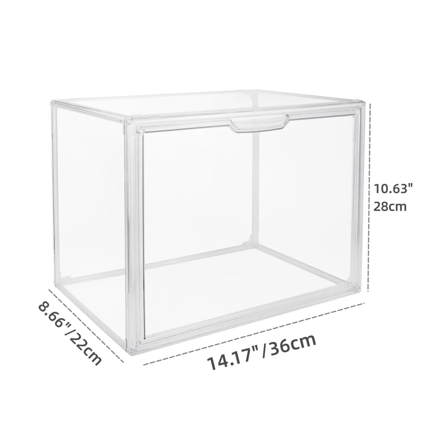 Acrylic Display Box Stackable Storage Case for Collectibles and Cosmetics