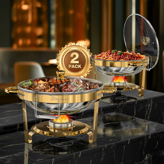 Chafing Dishes Buffet Set Stainless Steel Two To Four Pack