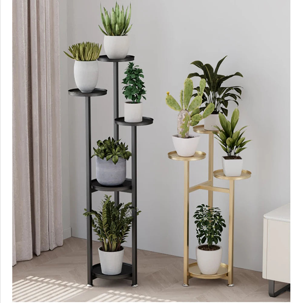 TWISTER.CK Five Tier Metal Plant Stand Corner Shelf Indoor Plants