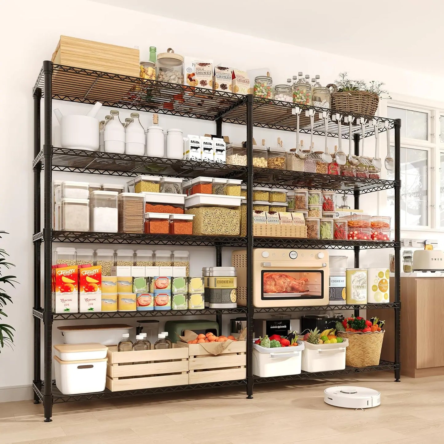 TWISTER.CK Five Tier Heavy Duty Metal Storage Shelving Unit