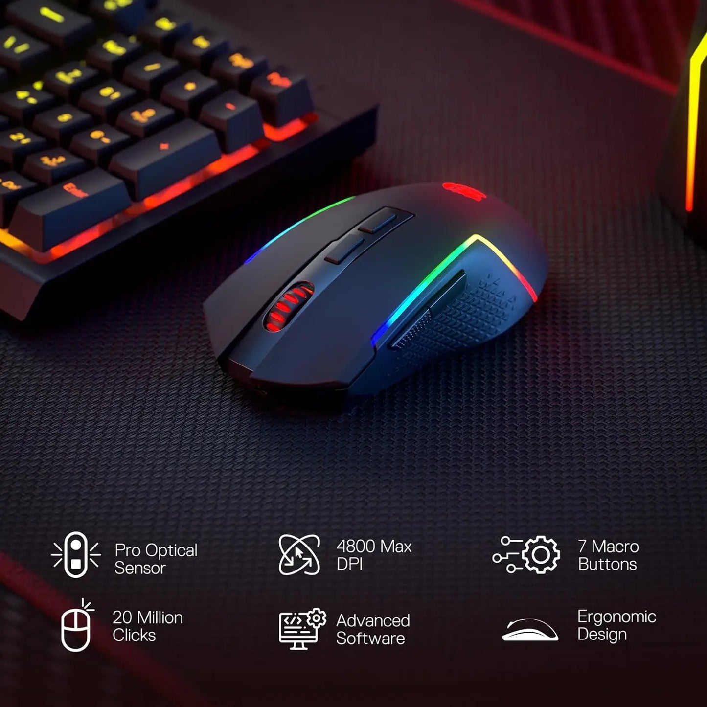 Redragon S142 Wireless Keyboard And Mouse Combo K515 Pro