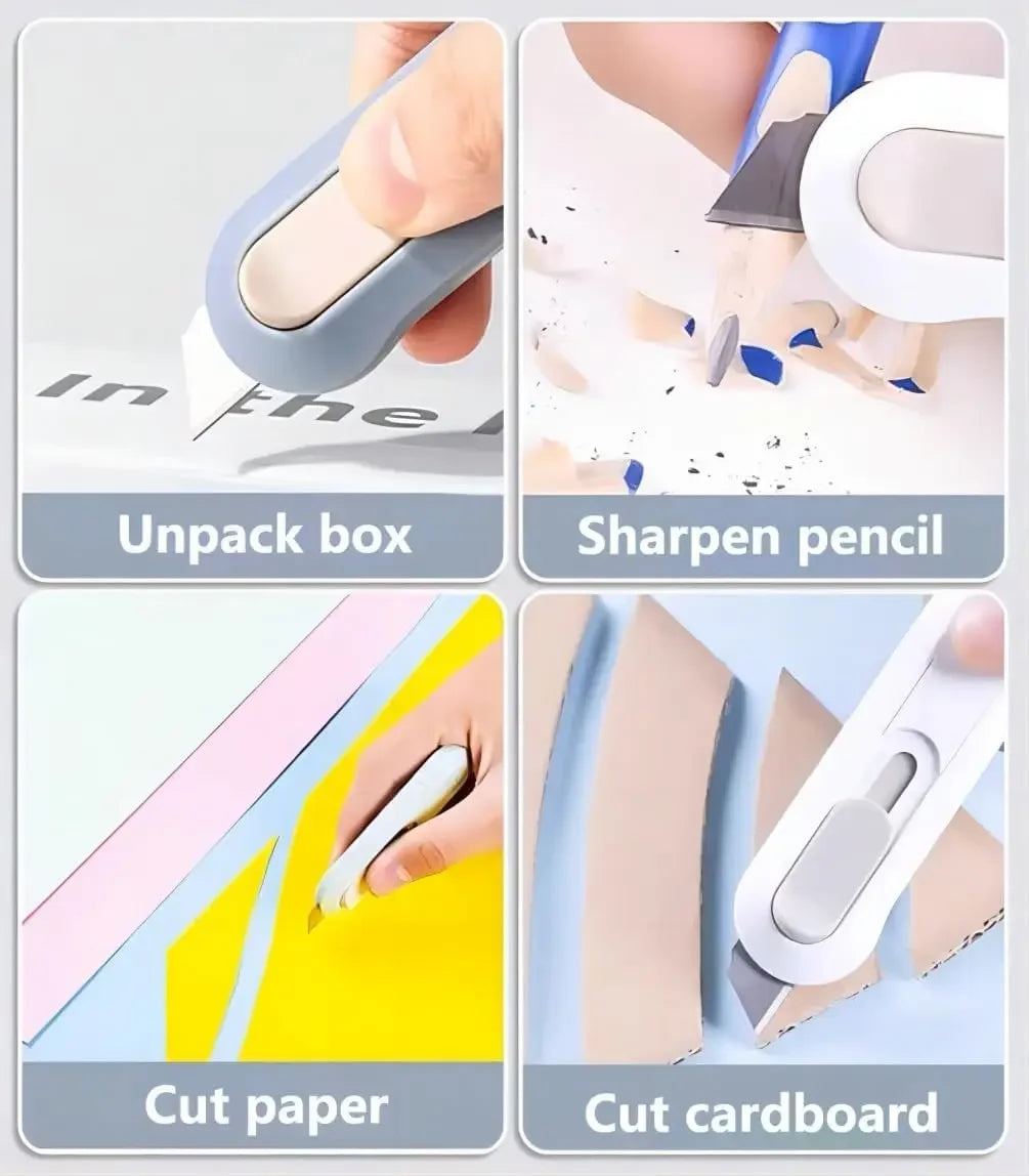 Portable Box Cutter Retractable Knife For Office And Crafts