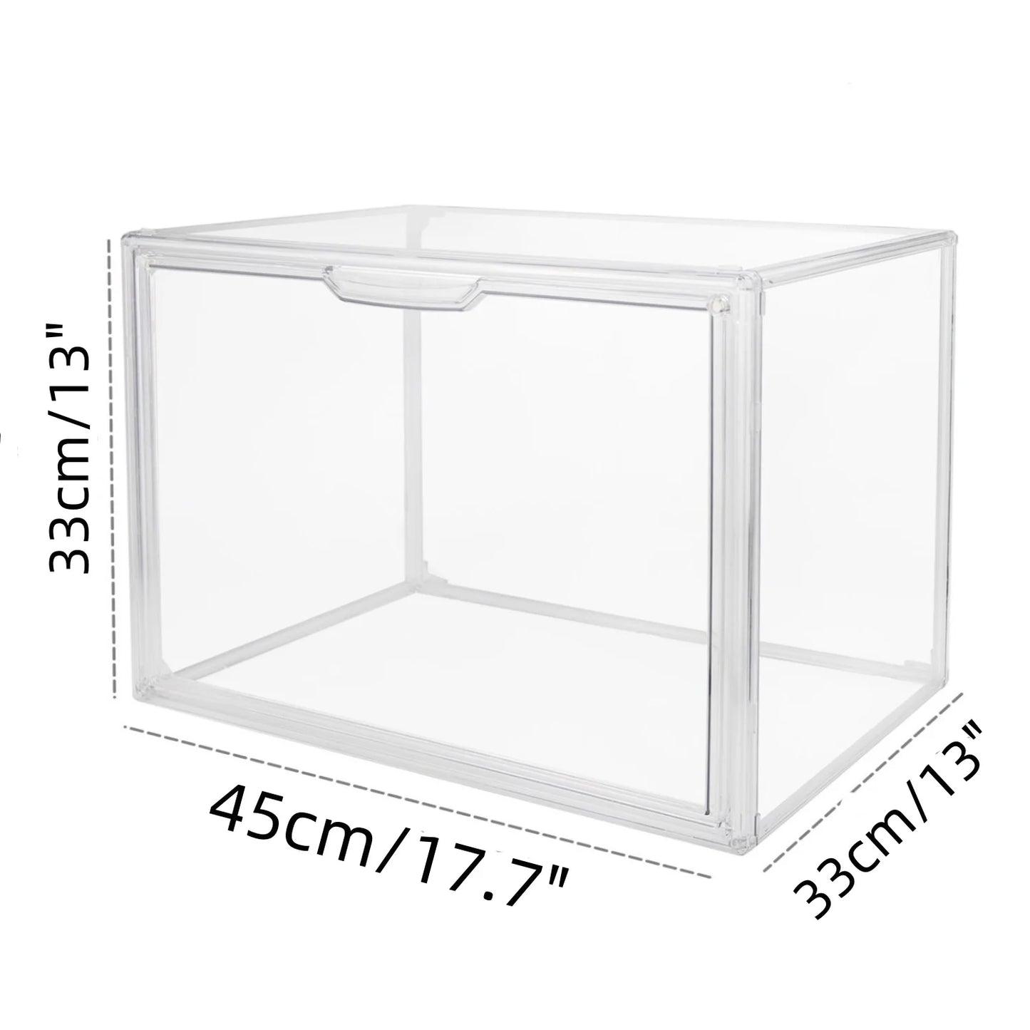 Acrylic Display Box Stackable Storage Case for Collectibles and Cosmetics