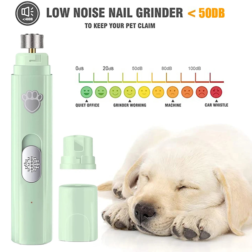Shunmaii Electric Dog Nail Grinder USB Rechargeable With LED Light