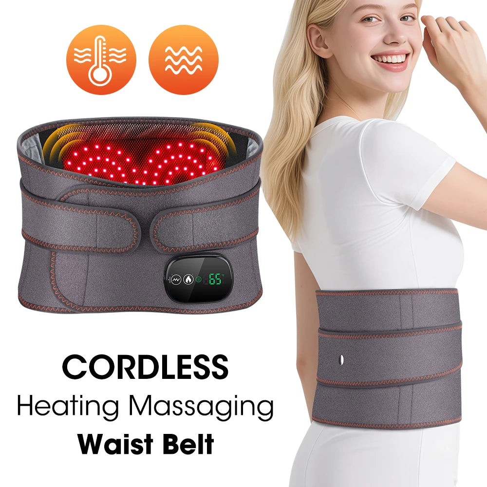 PASTSKY Electric Heating Massage Waist Belt With Heat Therapy