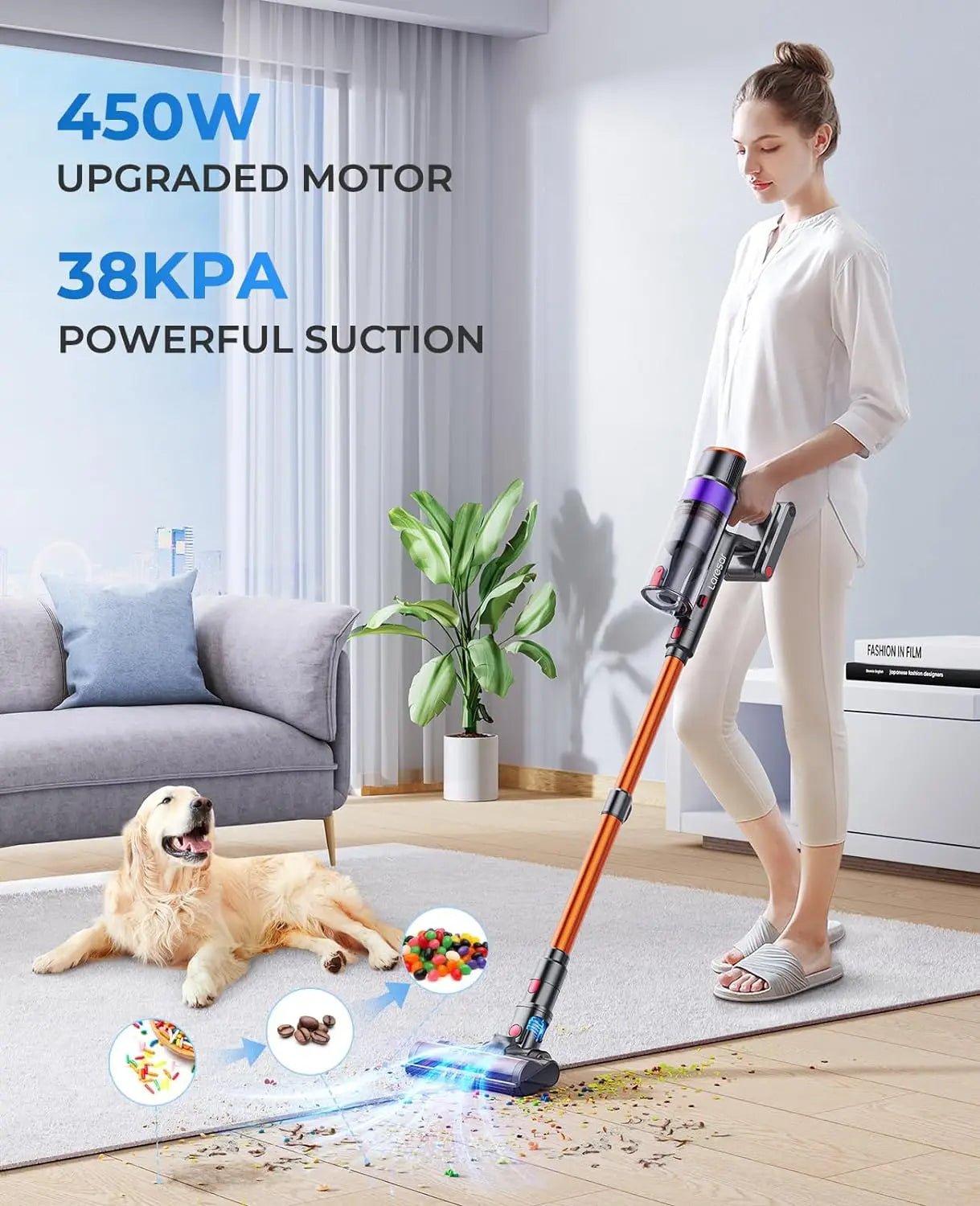 LARESAR Elite 8 Cordless Vacuum Cleaner With Detachable Battery