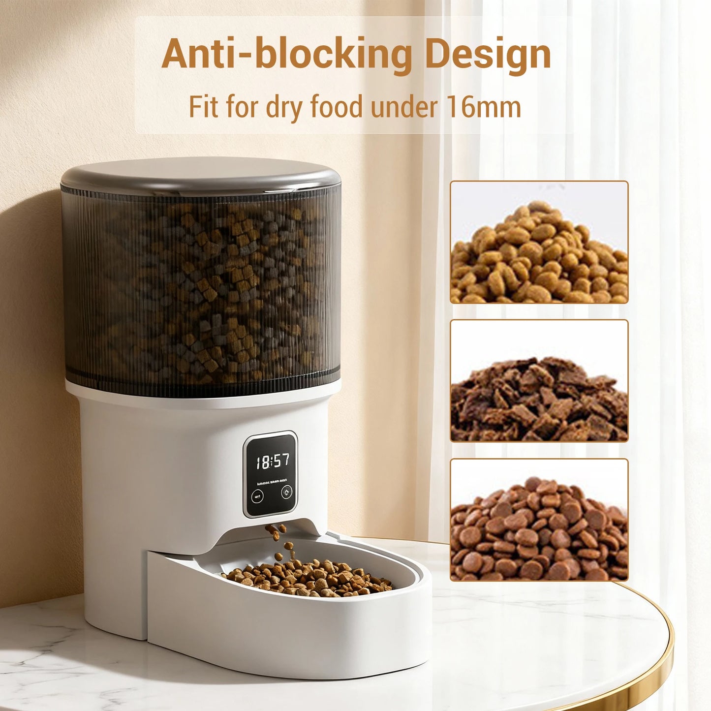HiMISS 4L Programmable Automatic Pet Feeder For Small Dogs Cats