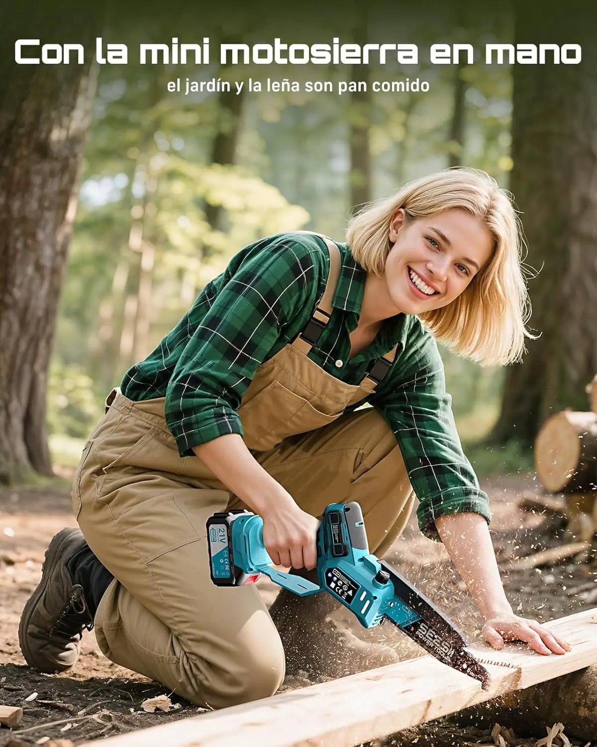 Seesii 1000W Brushless Cordless Electric Chainsaw For Makita 18V