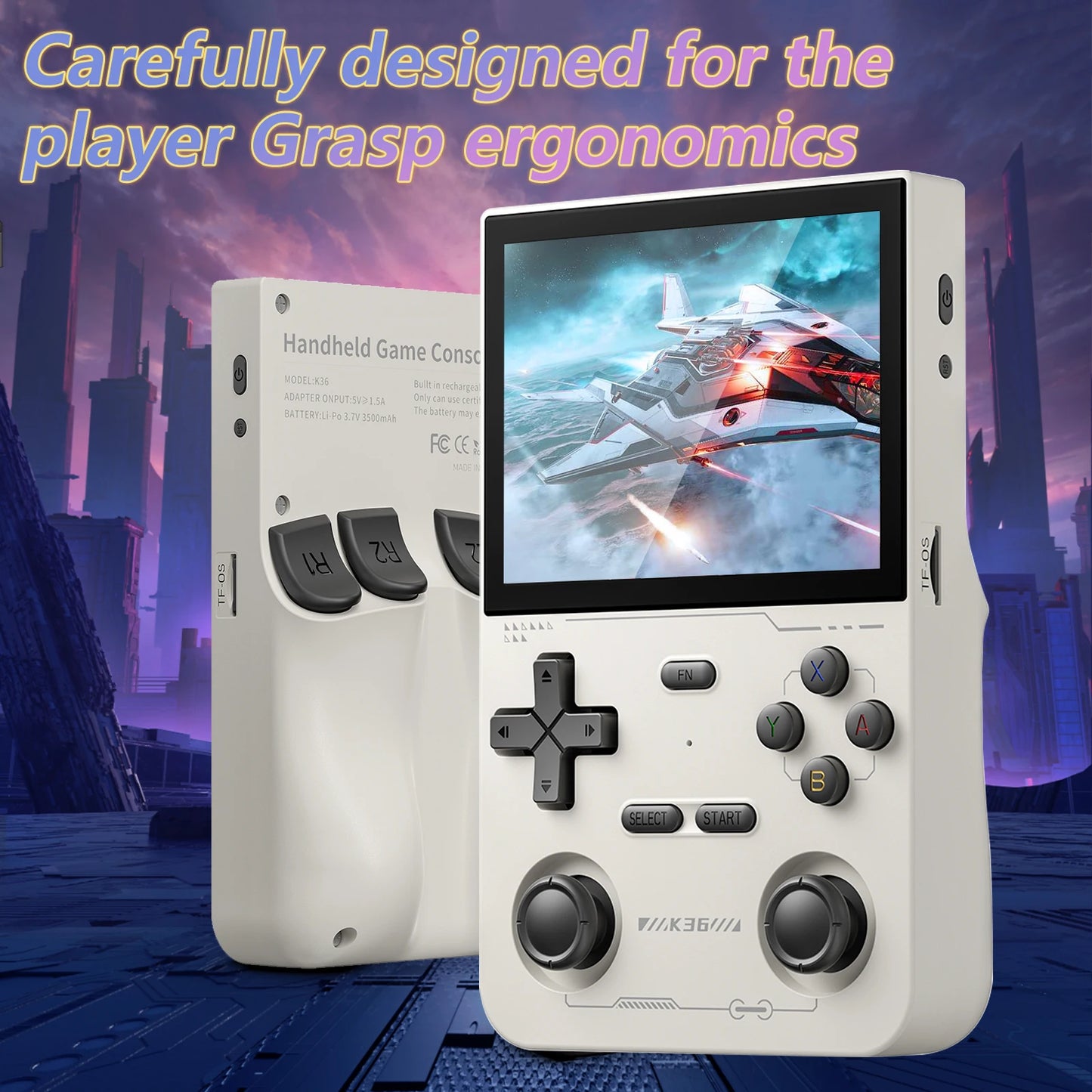 GAMINJA K36 Handheld Console 64GB Built In Games Portable