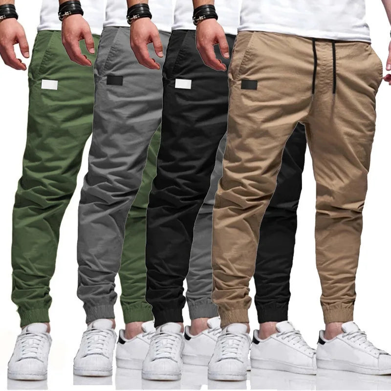 Men's Casual Jogger Cargo Sweatpants With Multi Pocket Design