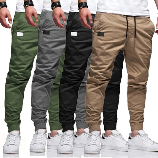 Men's Casual Jogger Cargo Sweatpants With Multi Pocket Design