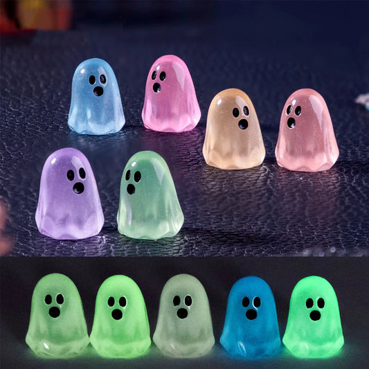 Mini Resin Ghost Figures Luminous Glow In The Dark Decor