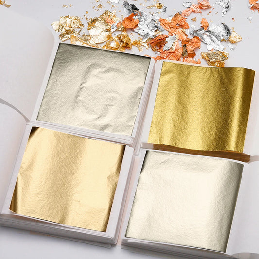 AGCFABS Imitation Gold Foil Paper Leaves For Resin Jewelry Making