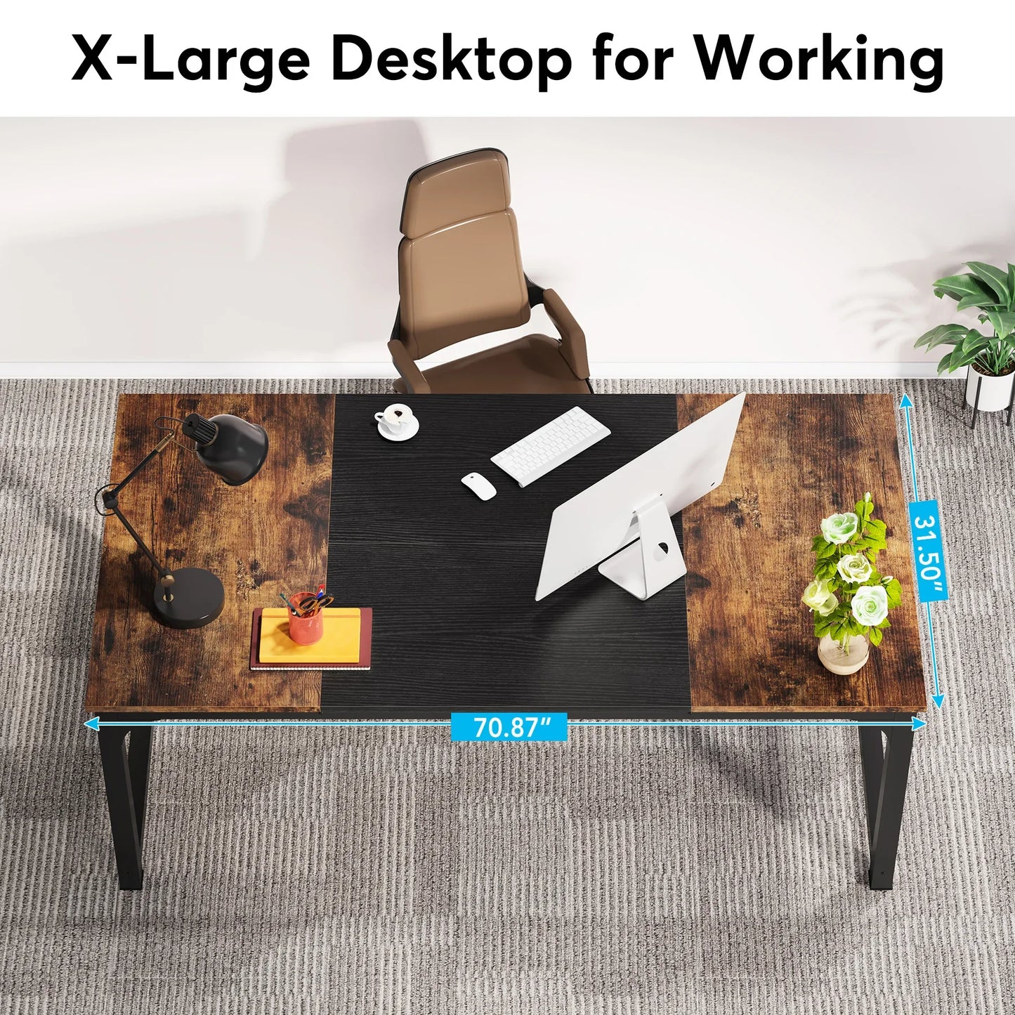 Tribesigns Modern Computer Desk Large Office Table for Home Office