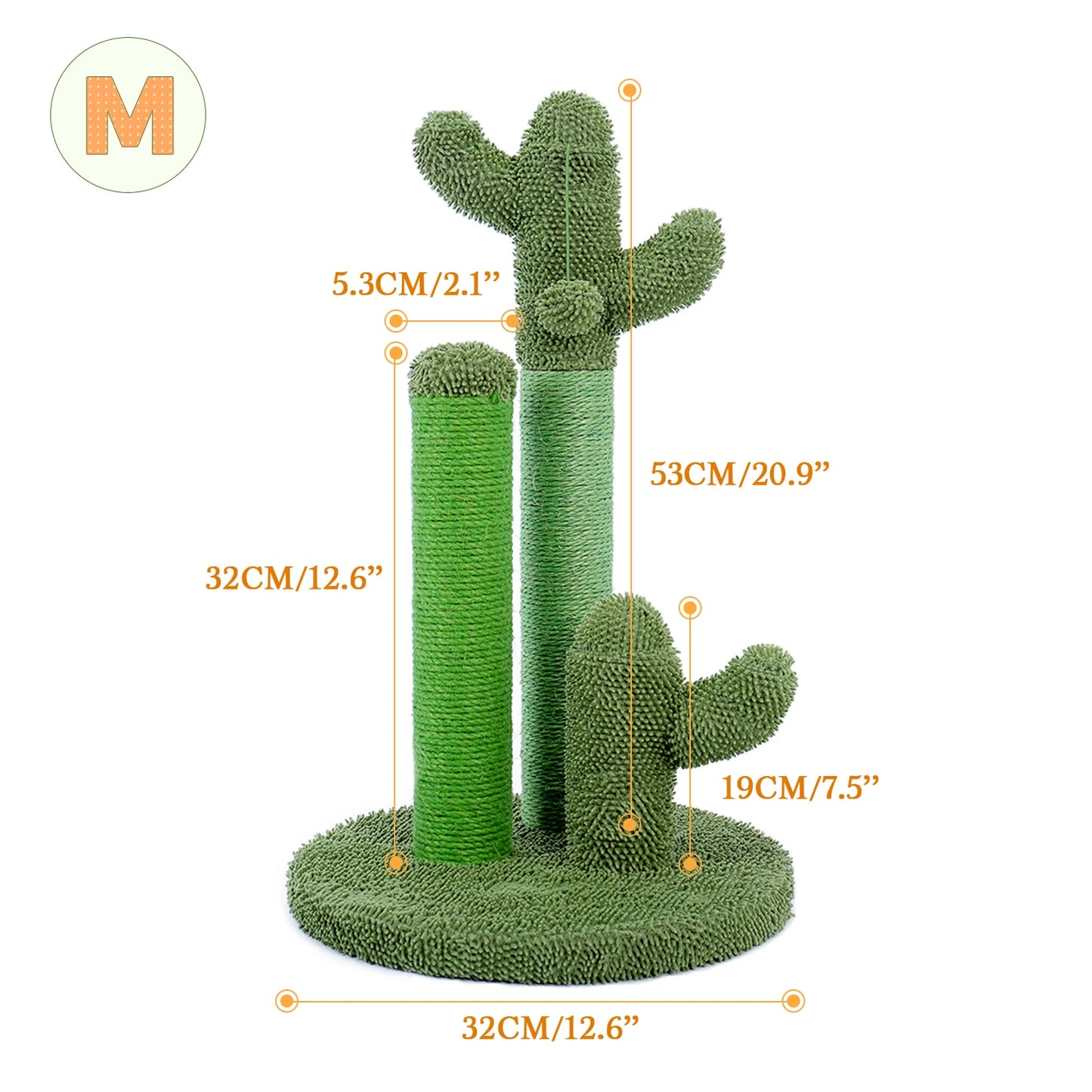 PAWZ Road Cactus Cat Scratcher Post With 3 Interactive Poles