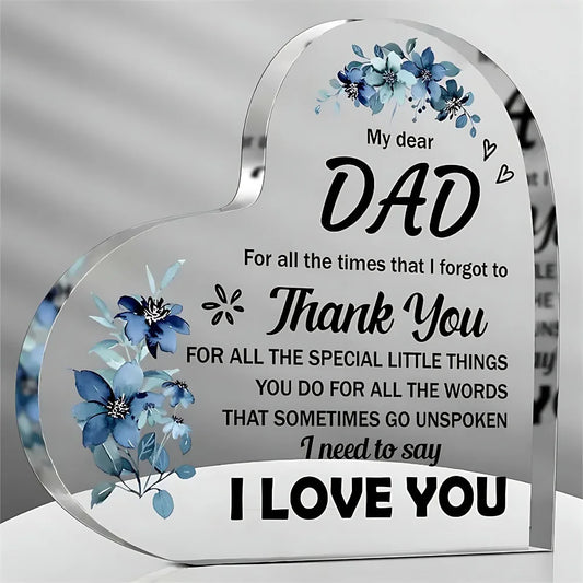Acrylic Block Puzzle Plaque Gift From Children To Father