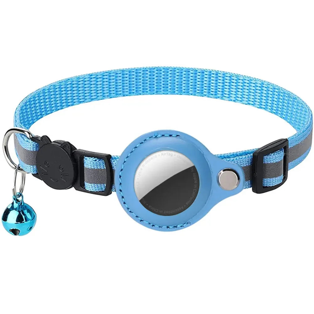 Shunmaii Reflective Cat Collar With AirTag Holder For Kitten Safety