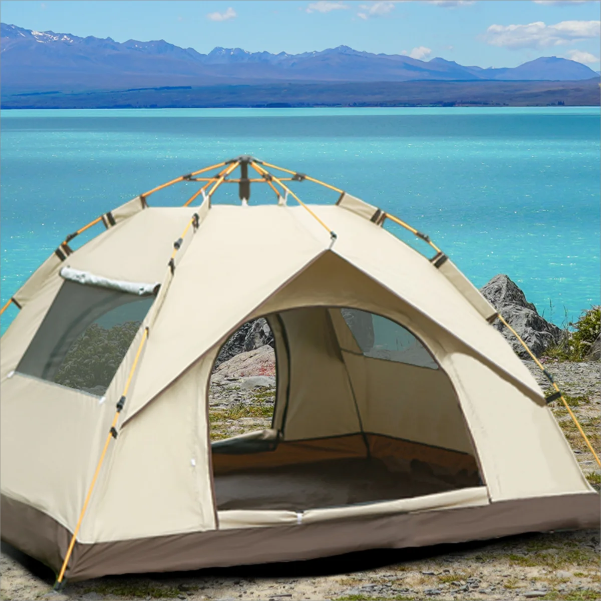 Pakicetus Outdoor Camping Tent With Two Doors And Windows