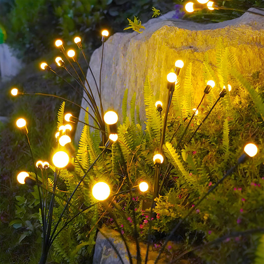 8 Head Solar Firefly Lights LED Outdoor Garden Lights Waterproof