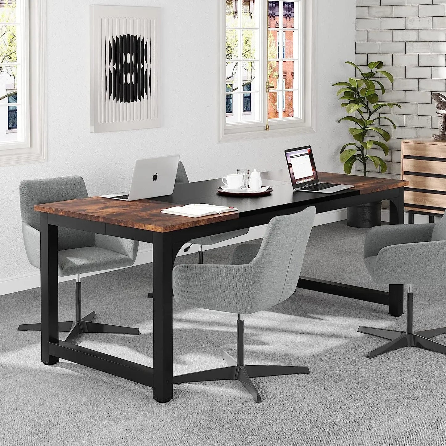 Tribesigns Modern Computer Desk Large Office Table for Home Office