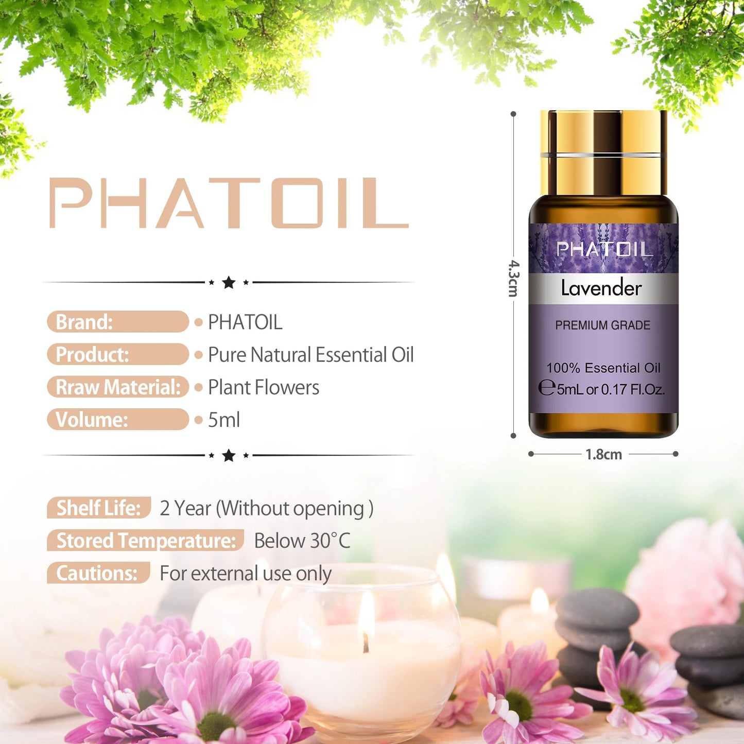 PHATOIL Essential Oils Gift Set 15 Pieces Eucalyptus Lavender