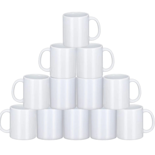 Sublimation Mugs Blank Ceramic Cups Bulk Pack Set Of 12