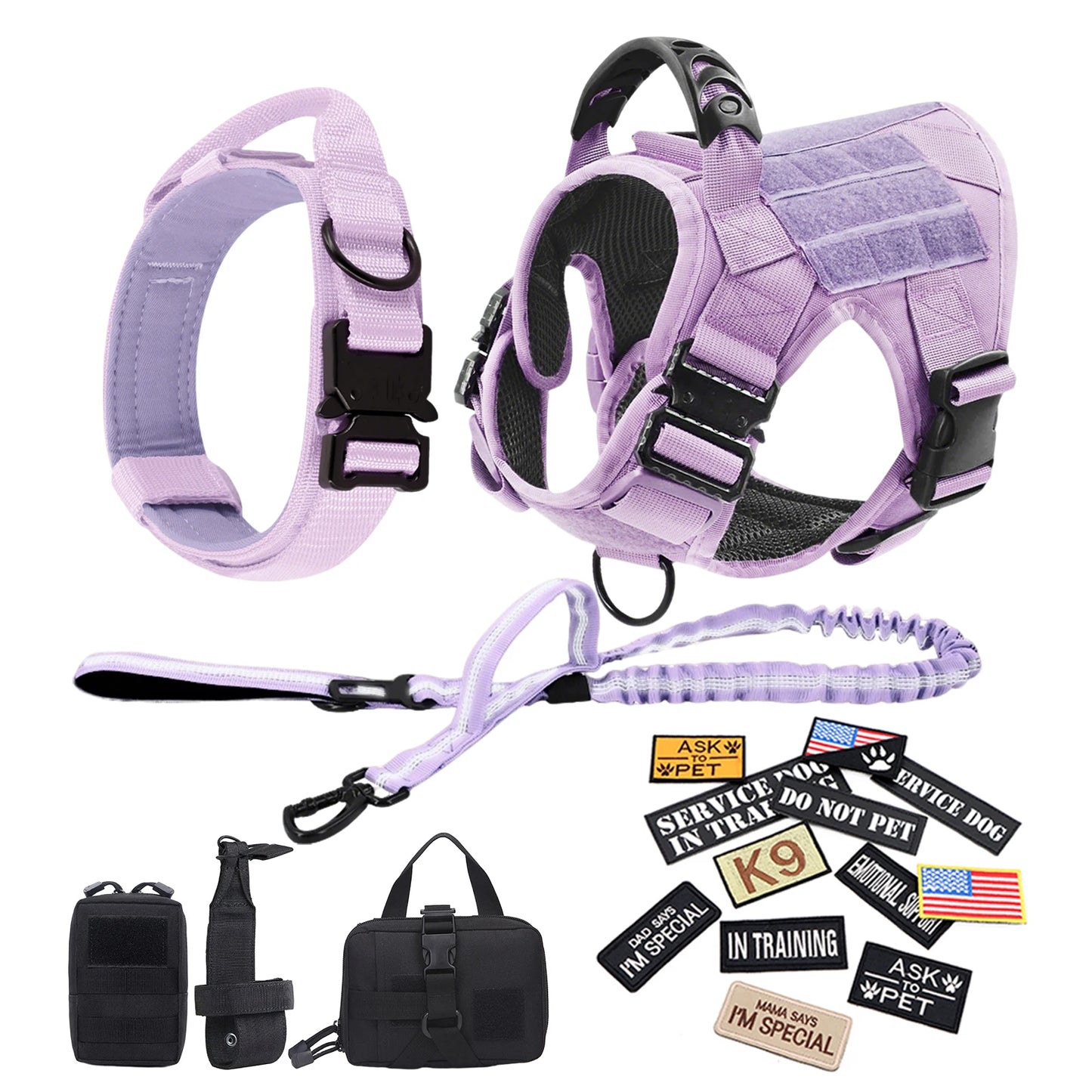 PETRAVEL Military Camouflage Dog Harness Leash