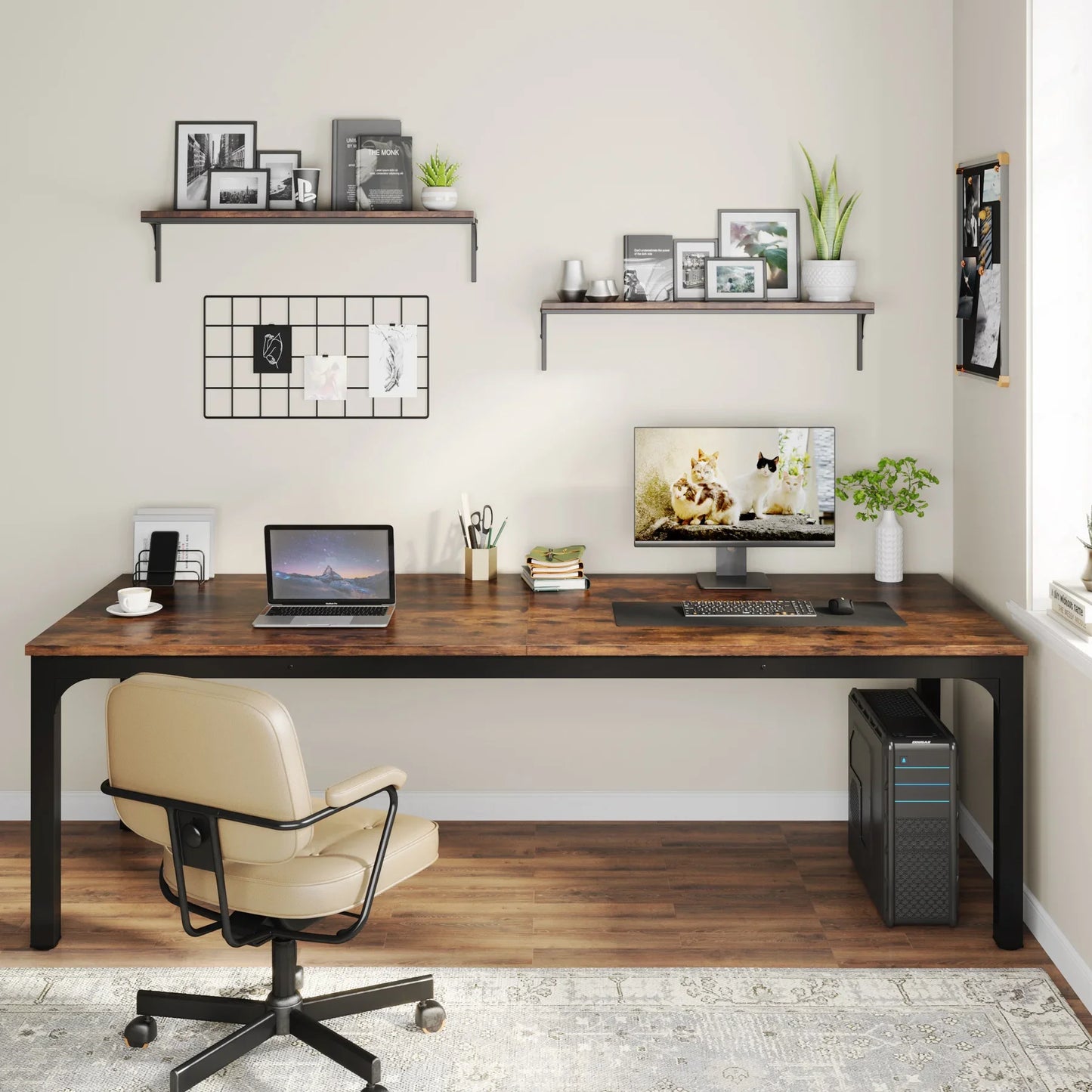 Tribesigns Wooden Computer Desk For Home Office Organization