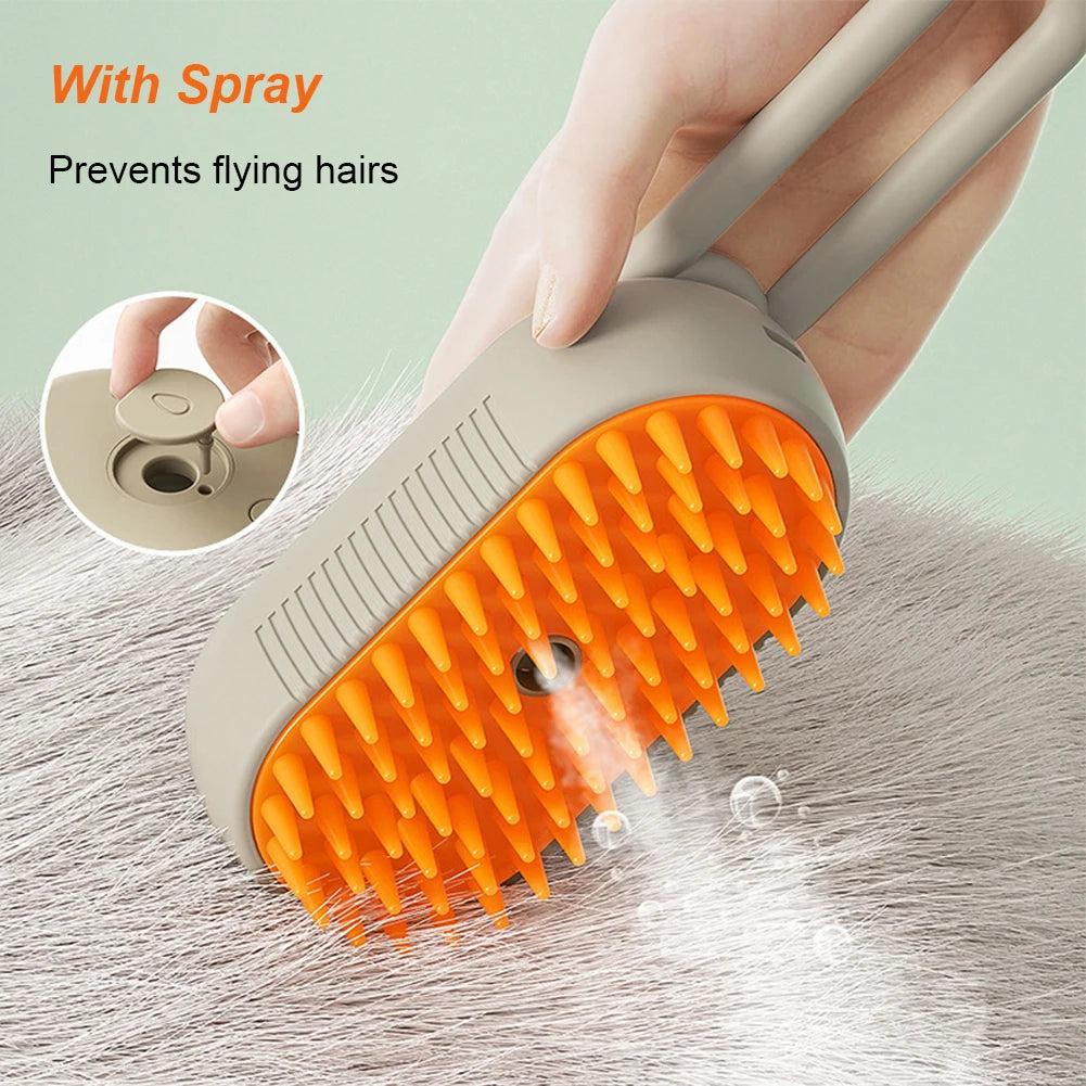 3 In 1 Electric Pet Grooming Brush With Water Spray For Cats And Dogs