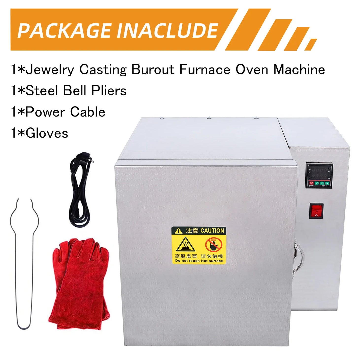 PHYHOO Jewelry Casting Burnout Furnace With PID Temperature Control