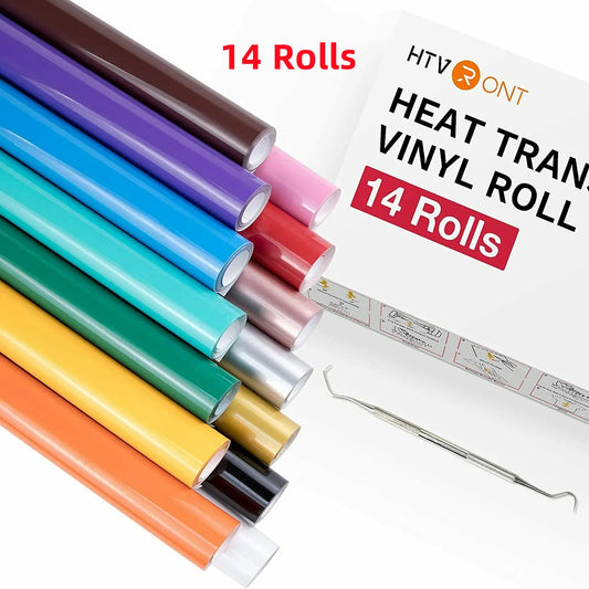 HTVRONT HTV Heat Transfer Vinyl Bundle For T Shirts DIY