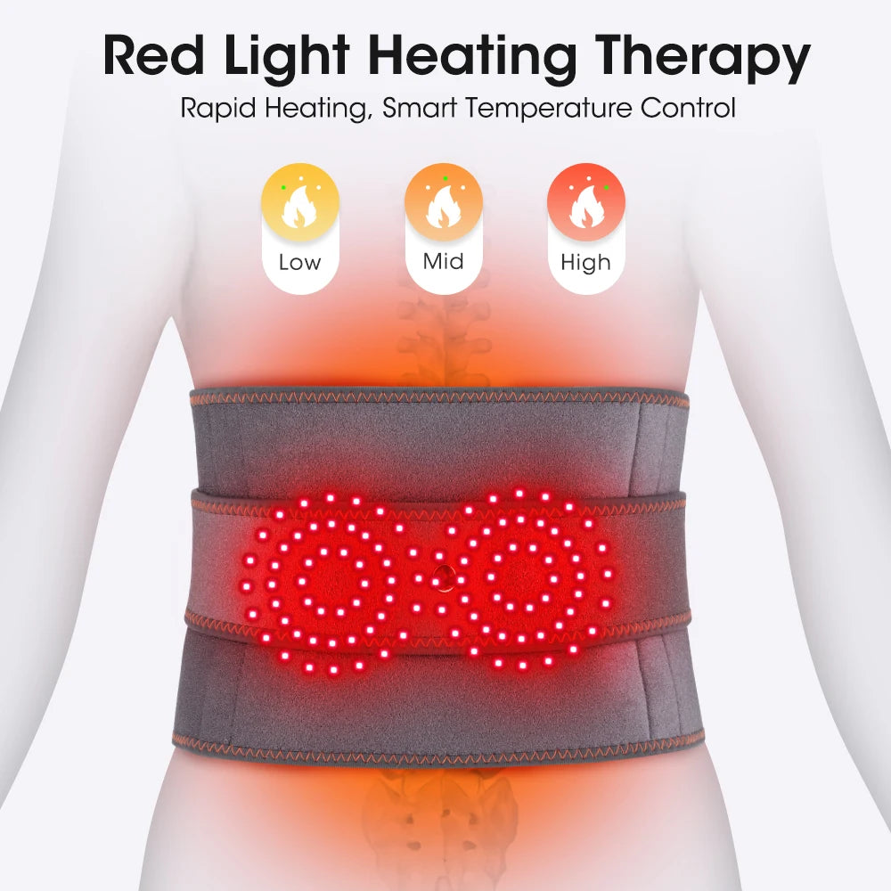 PASTSKY Electric Heating Massage Waist Belt With Heat Therapy