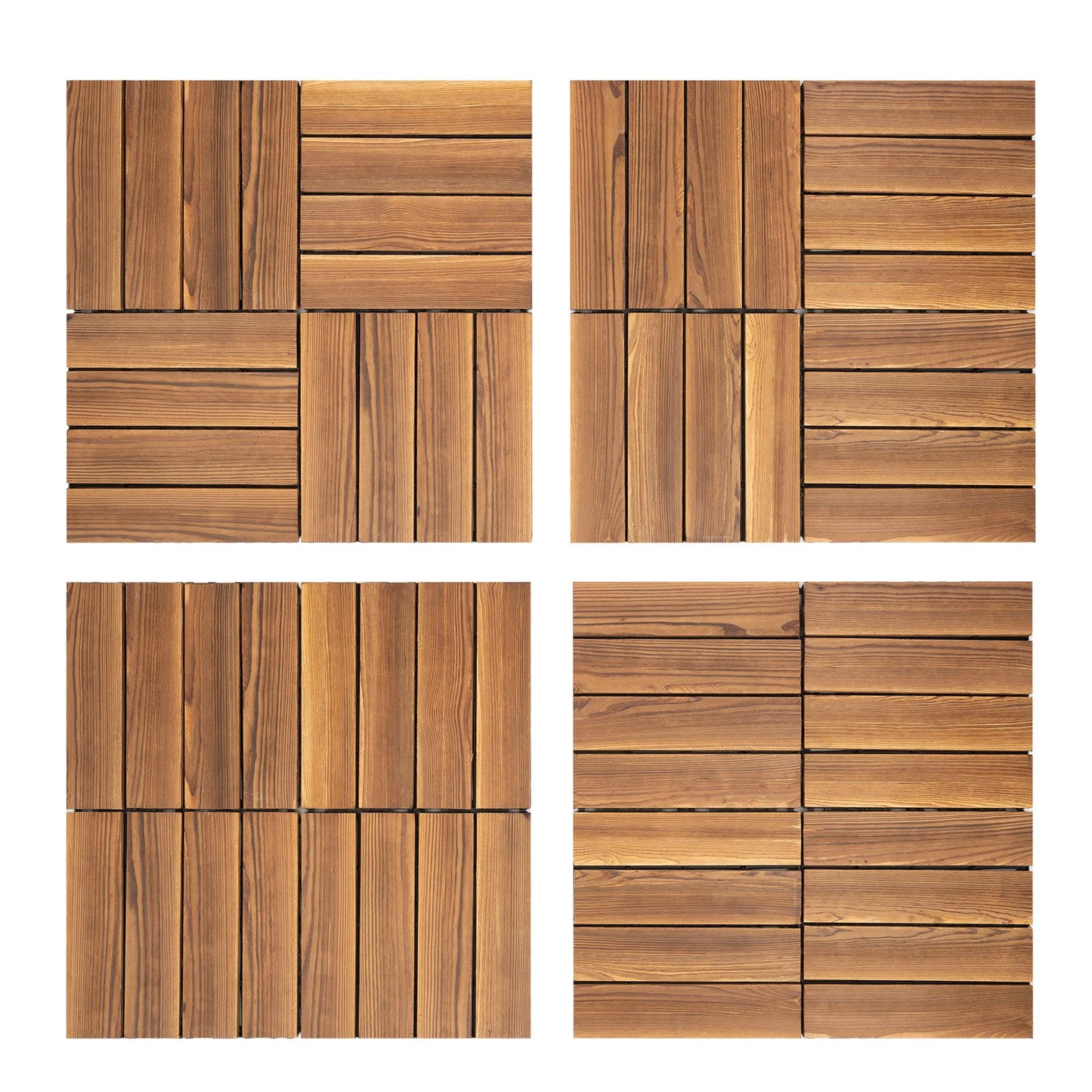 Wood Plastic Composite Interlocking Deck Tiles Waterproof For Outdoor Use