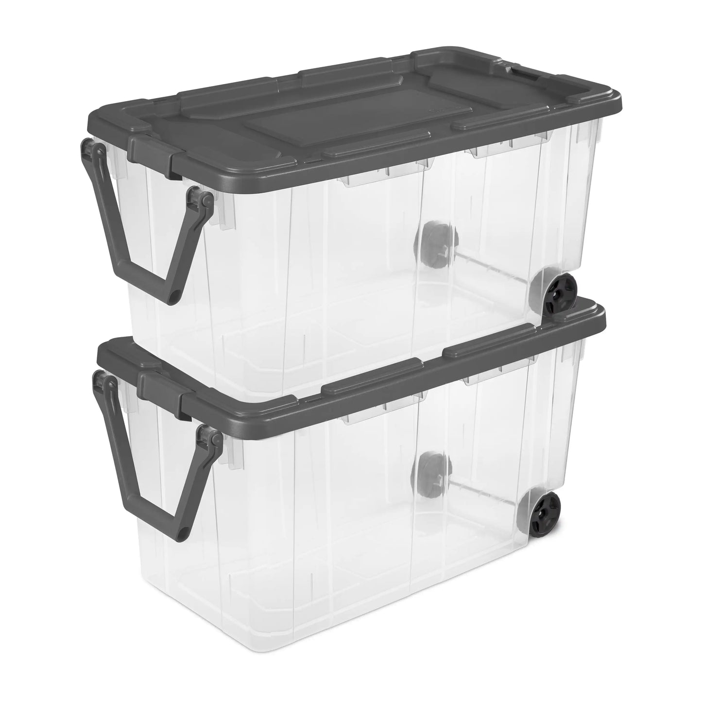 Sterilite Industrial Wheeled Plastic Storage Tote Container