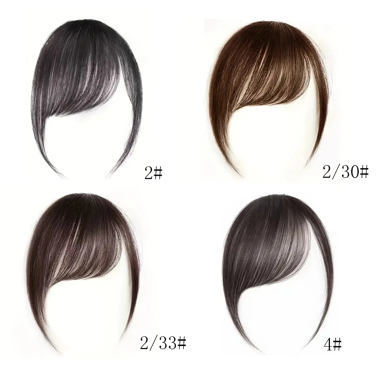 Synthetic Slanted Bangs Clip In Hair Extensions for Women
