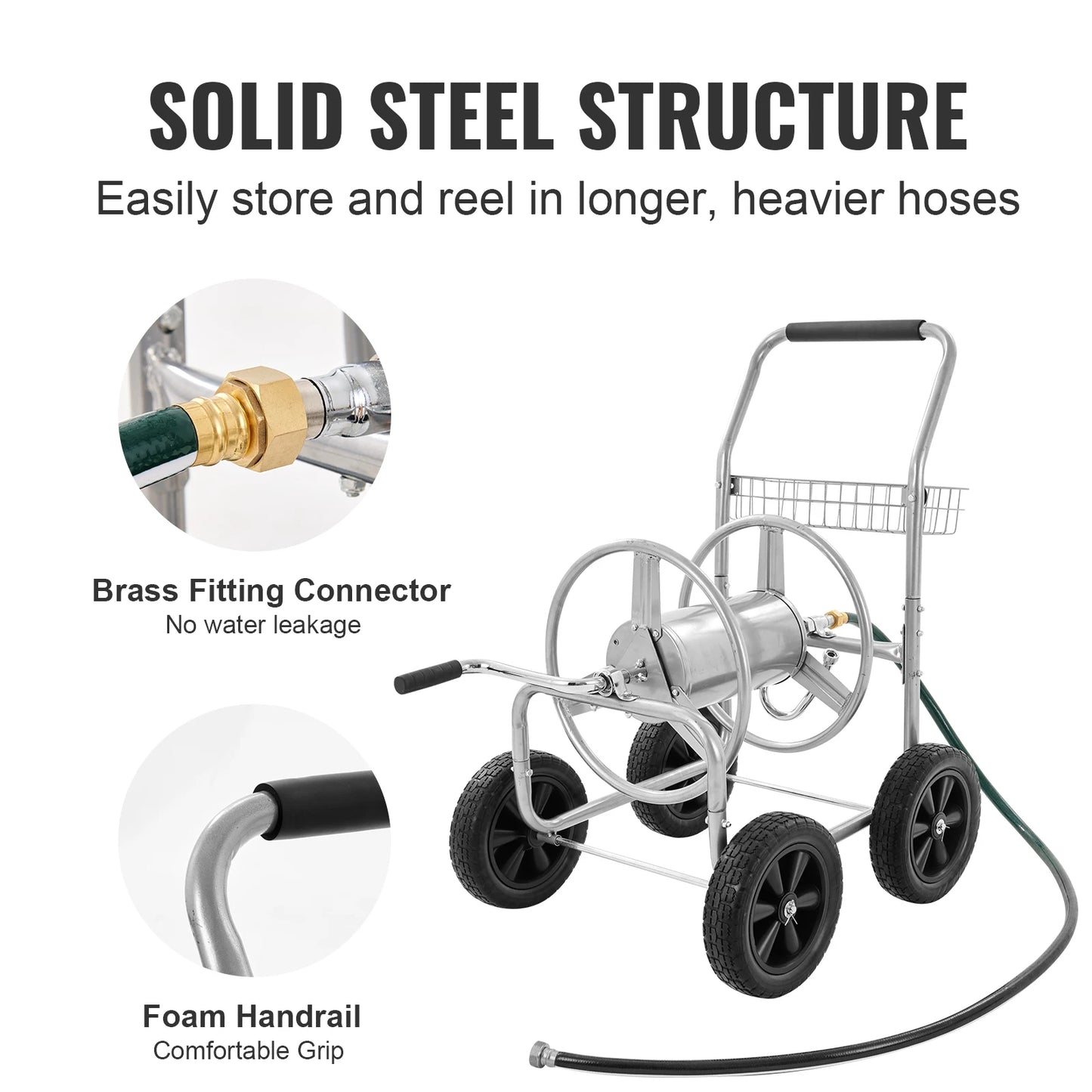 SucceBuy Hose Reel Cart Heavy Duty Garden Water Hose Carrier