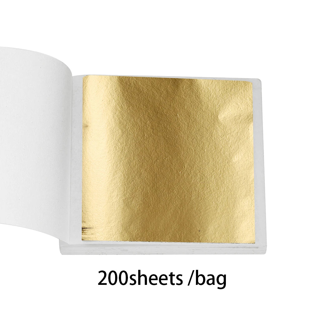 AGCFABS Imitation Gold Foil Paper Leaves For Resin Jewelry Making