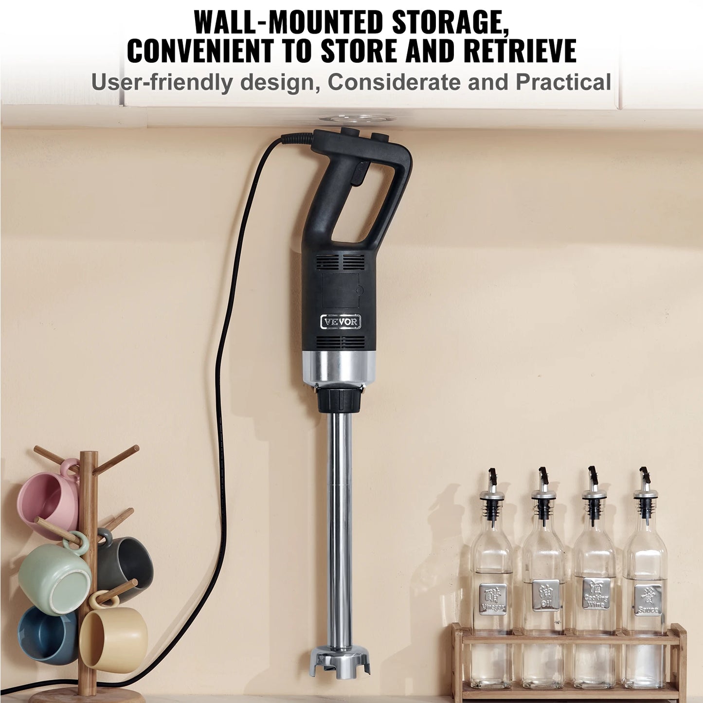 VEVOR Immersion Blender Heavy Duty Hand Mixer For Smoothies