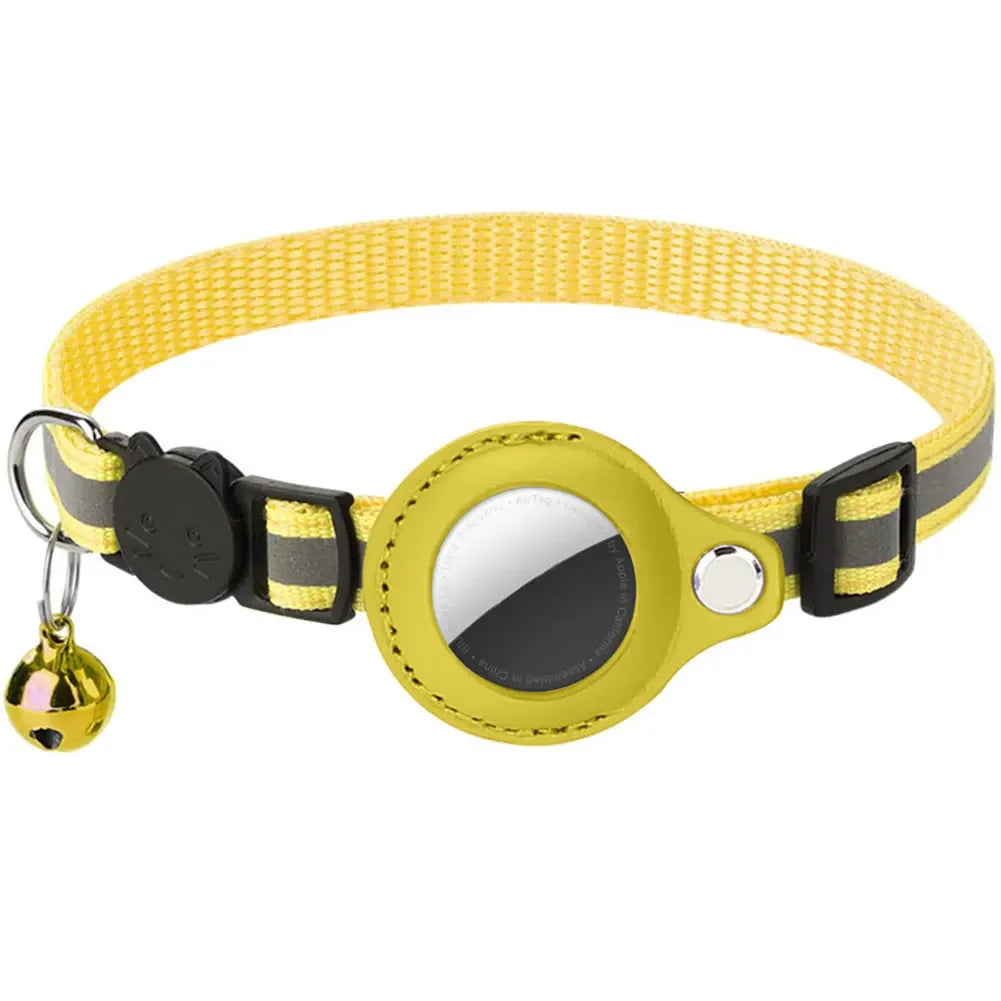 Shunmaii Reflective Cat Collar With AirTag Holder For Kitten Safety