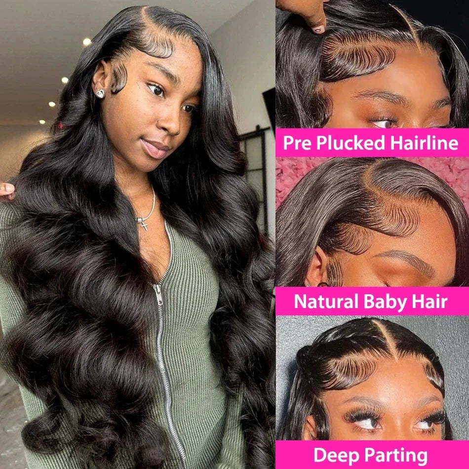 Lovely Princess HD Lace Body Wave Frontal Wig Pre Plucked Human Hair