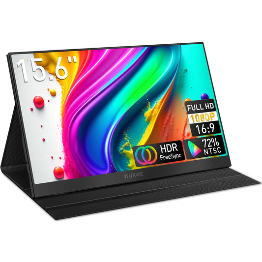 WUAWE 1080P Portable Laptop Monitor USB C HDMI HDR